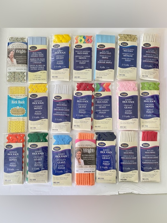 Other - Lot of 22 New - Sewing Notions - Rick Rack, Quilt Binding, Trim, Bias Tape